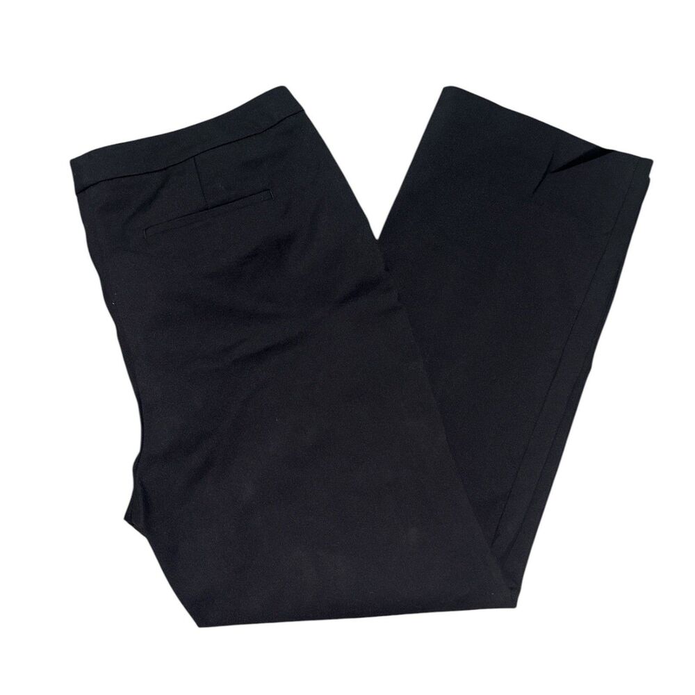 Chico's Pants 3R US 16R Black Pull On Straight Leg Stretch High Rise Career